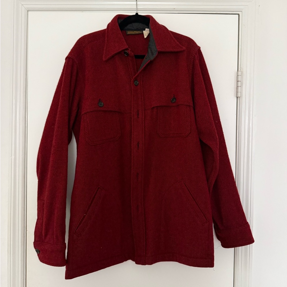 Vintage Eddie Bauer wool button up jacket